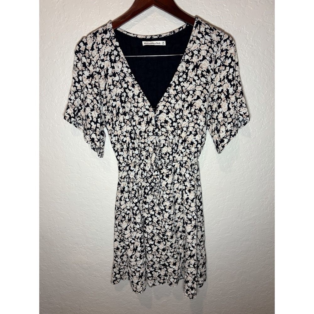Abercrombie & Fitch Black and White Floral Mini Dress